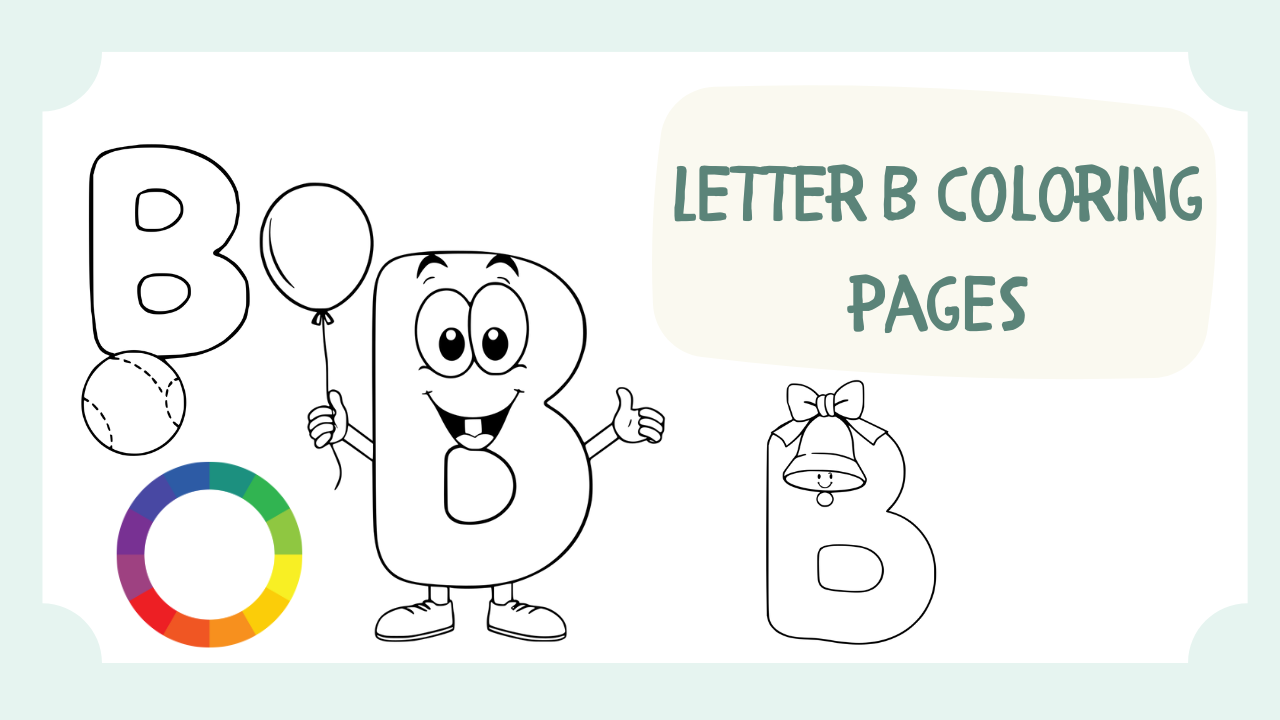 Letter B coloring pages